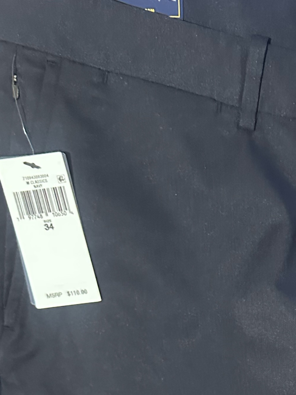Ralph Lauren Men's Navy Flat-Front Shorts - Picture 4 of 4
